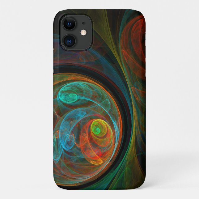 Rebirth Blue Abstract Art Case-Mate iPhone Case (Back)