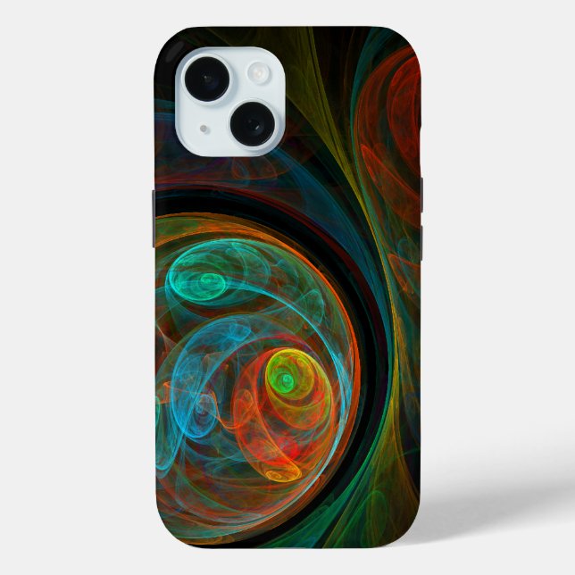 Rebirth Blue Abstract Art Case-Mate iPhone Case (Back)
