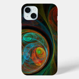 Rebirth Blue Abstract Art iPhone 15 Mini Case
