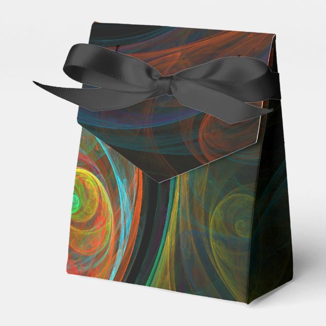 Rebirth Blue Abstract Art Favour Box (Front Side)