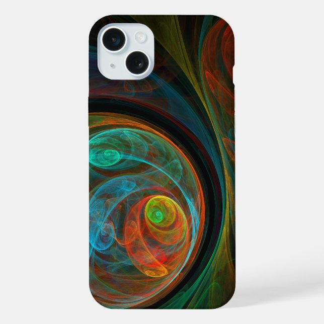 Rebirth Blue Abstract Art iPhone Case (Back)