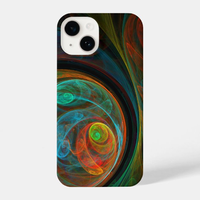 Rebirth Blue Abstract Art iPhone Case (Back)