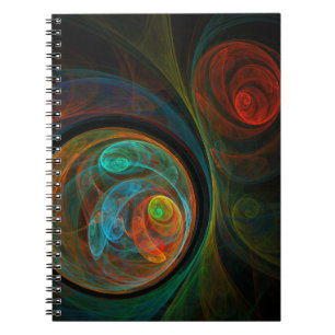 Rebirth Blue Abstract Art Notebook
