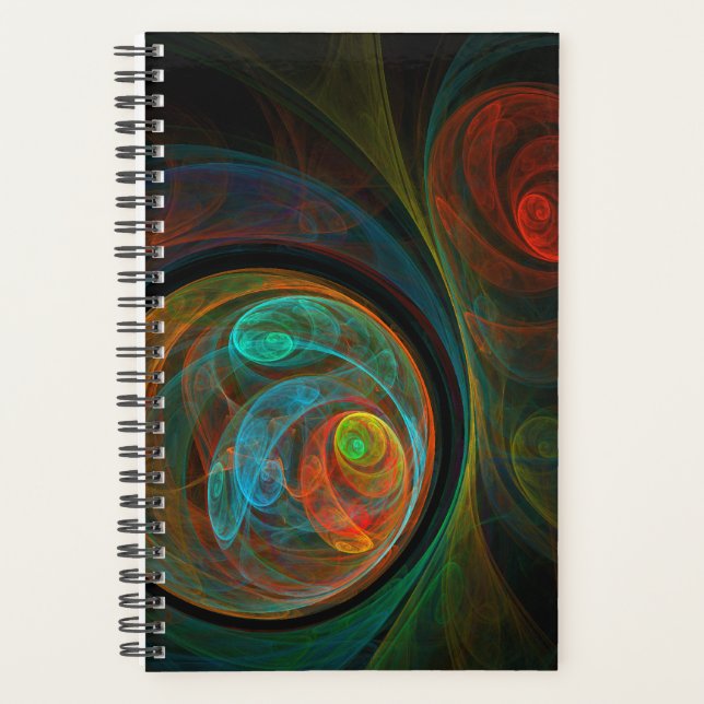 Rebirth Blue Abstract Art Planner (Front)
