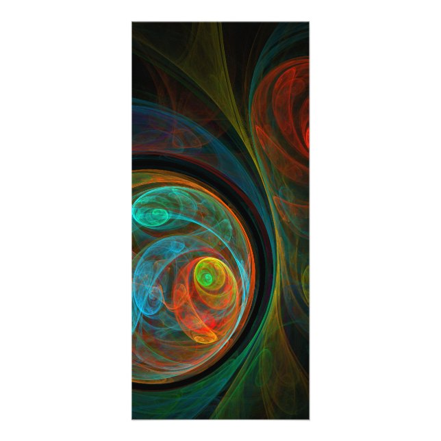 Rebirth Blue Abstract Art Rack Card (Front)