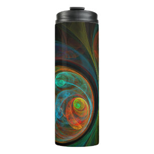 Rebirth Blue Abstract Art Thermal Tumbler
