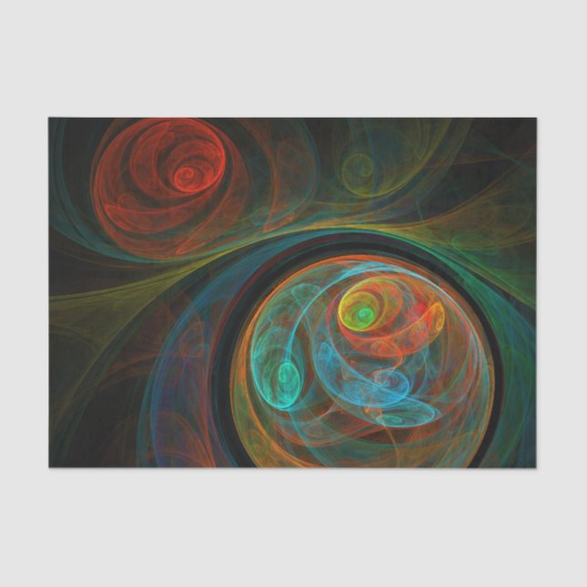 Rebirth Blue Abstract Art Tissue Paper (Front)