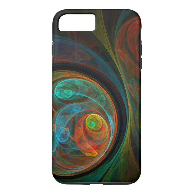 Rebirth Blue Abstract Art Tough Case-Mate iPhone Case (Back)