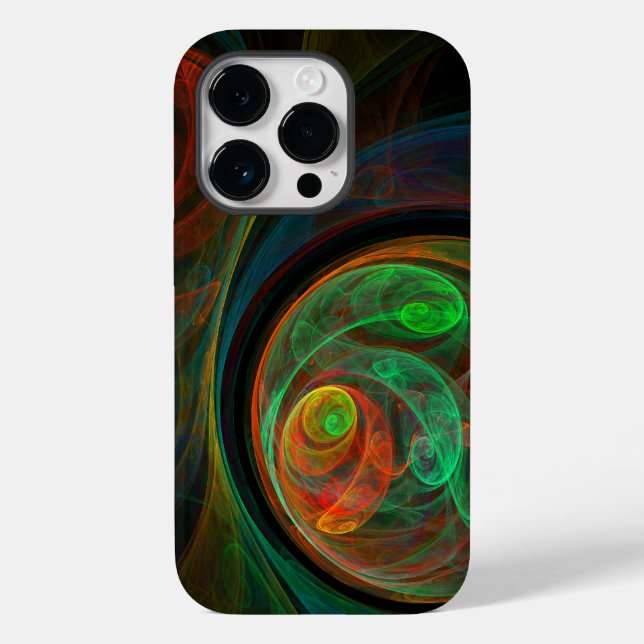Rebirth Green Abstract Art Case-Mate iPhone Case (Back)