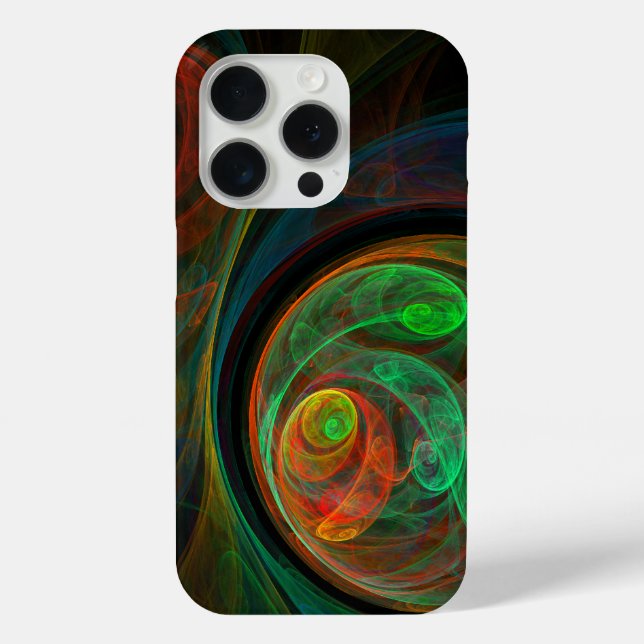 Rebirth Green Abstract Art Case-Mate iPhone Case (Back)