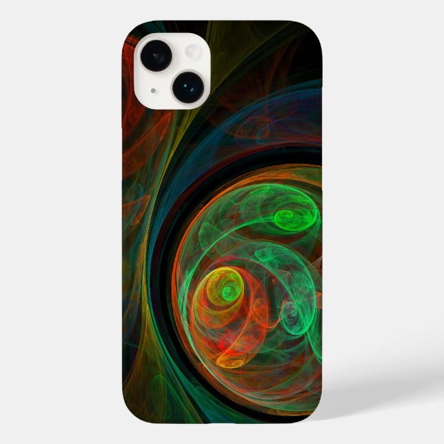 Rebirth Green Abstract Art Case-Mate iPhone Case (Back)
