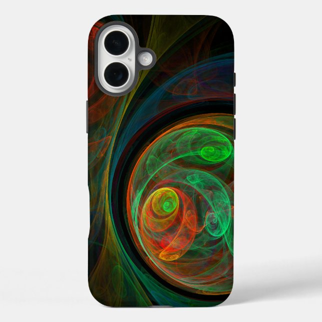 Rebirth Green Abstract Art Case-Mate iPhone Case (Back)