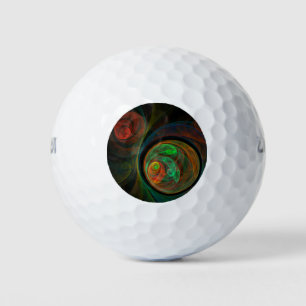 Rebirth Green Abstract Art Golf Balls