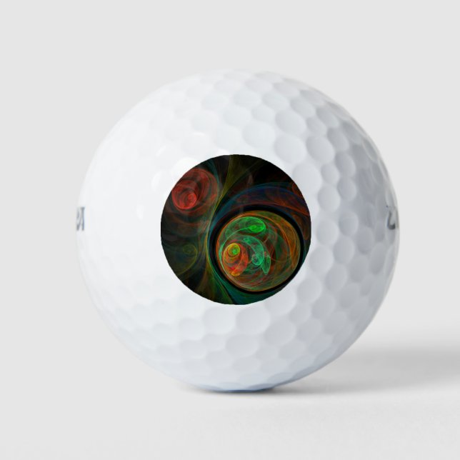 Rebirth Green Abstract Art Golf Balls (Front)