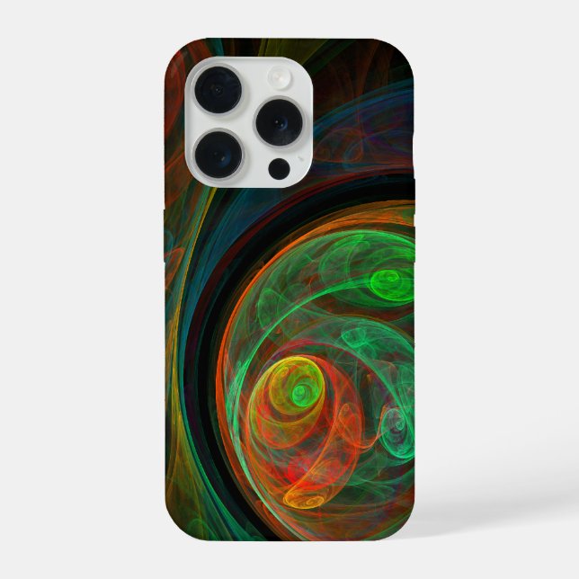 Rebirth Green Abstract Art iPhone Case (Back)