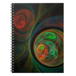 Rebirth Green Abstract Art Notebook