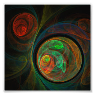 Rebirth Green Abstract Art Photo Print