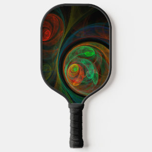 Rebirth Green Abstract Art Pickleball Paddle
