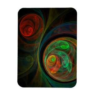 Rebirth Green Abstract Art Premium Magnet