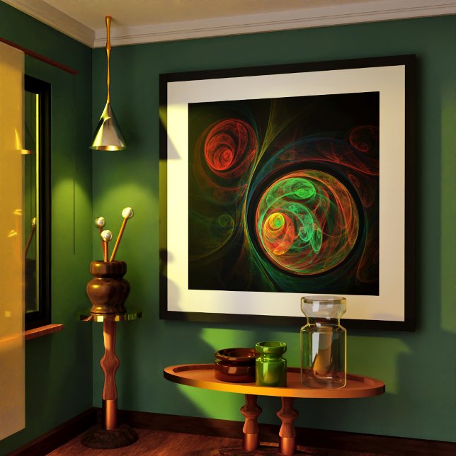 Rebirth Green Abstract Art Print (Rebirth Green Abstract Art Poster)