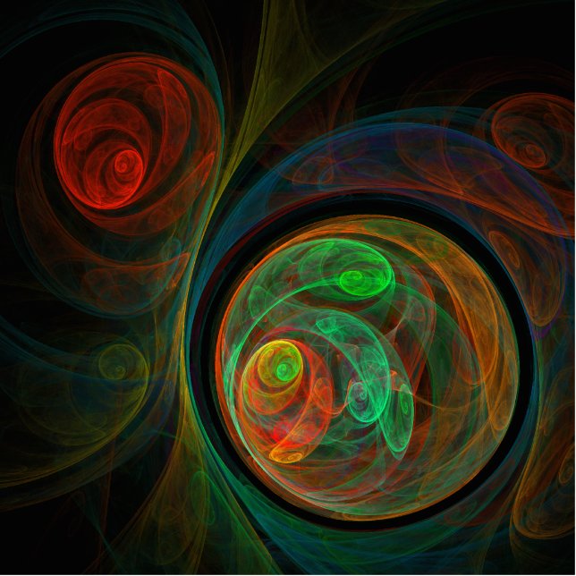 Rebirth Green Abstract Art Standing Photo Sculpture (Front)