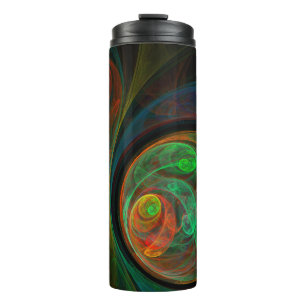 Rebirth Green Abstract Art Thermal Tumbler