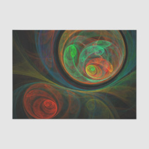 Rebirth Green Abstract Art Tissue Paper