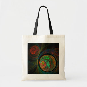 Rebirth Green Abstract Art Tote Bag