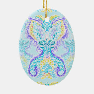 Rebirth, New age, meditation, boho, hippie Ceramic Tree Decoration