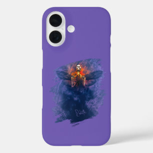 Rebirth. Skeleton with wings rising up iPhone 16 Case