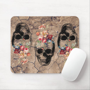 Rebirth - Skulls Blossoming from Dust Mouse Mat