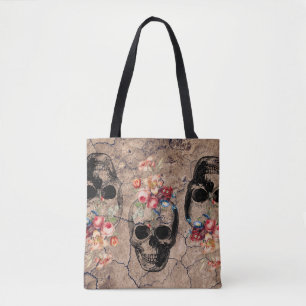 Rebirth - Skulls Blossoming from Dust Tote Bag