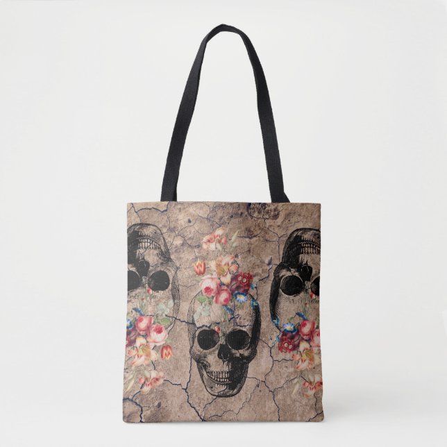 Rebirth - Skulls Blossoming from Dust Tote Bag (Front)