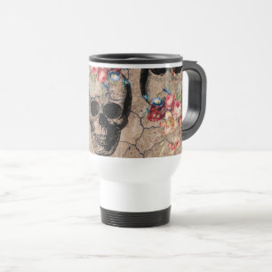 Rebirth - Skulls Blossoming from Dust Travel Mug