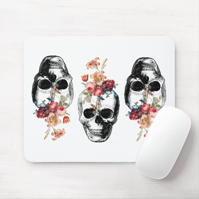 Rebirth - Skulls Blossoming Mouse Mat (With Mouse)