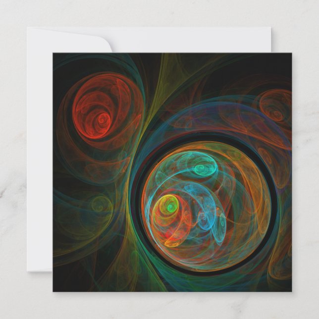 Rebirth Spiral Modern Cosmic Abstract Art (Front)