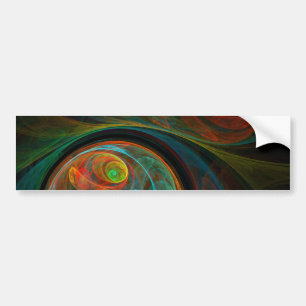 Rebirth Spiral Modern Cosmic Abstract Art Bumper Sticker