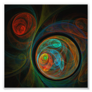 Rebirth Spiral Modern Cosmic Abstract Art Photo Print
