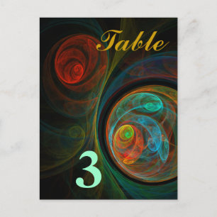 Rebirth Table Number Postcard