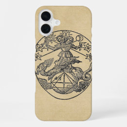 Rebis Hermaphrodite Symbol Sepia iPhone 16 Plus Case