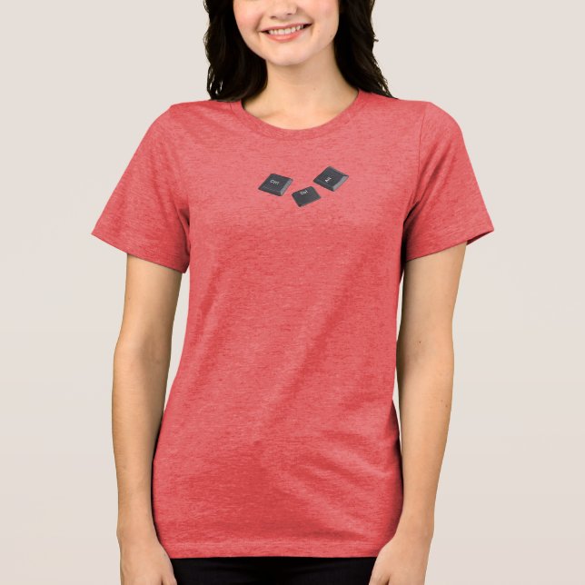 Reboot Computer Keys Tri-Blend Shirt (Front)