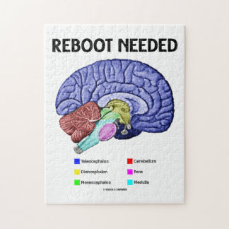 Reboot Needed (Anatomical Brain Humour) Jigsaw Puzzle