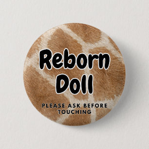 Reborn doll Button Please Ask Before Touching