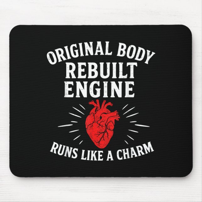 Rebuilt Engine Health Heart Disease Awareness Chd  Mouse Mat (Front)