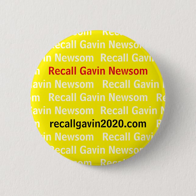 Recall Gavin 2020 Button (Front)