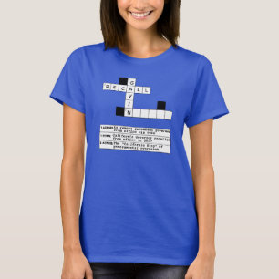 Recall Gavin Crossword ladies T-Shirt