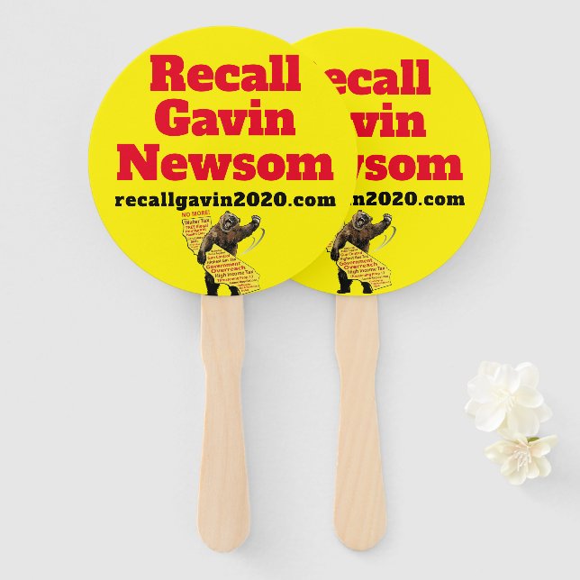 Recall Gavin Newsm Hand Fan (Front and Back)