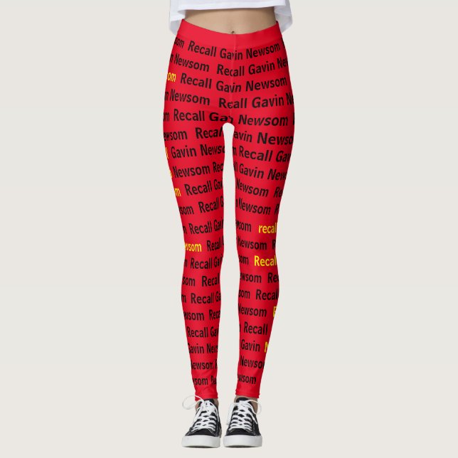 Recall Gavin Newsom Leggings (Front)