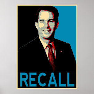 Recall Governor Scott Walker Poster