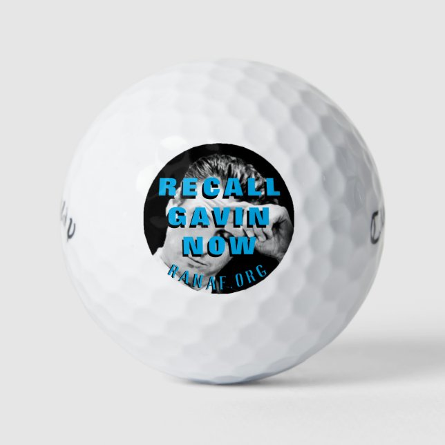 RECALL NEWSOM NOW GOLF BALLS (Front)
